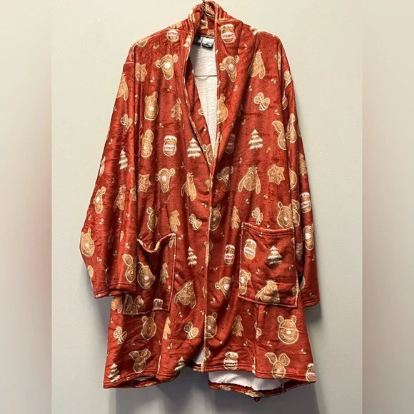 Disney Winnie the Pooh Gingerbread Sherpa-Lined Robe (2XL/3XL) - Picture 3 of 8